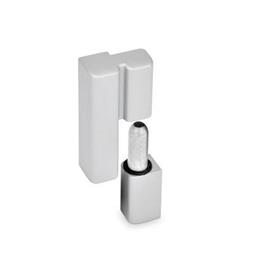 GN 161.2 Hinges, Zinc Die Casting, Detachable Color: SR - Silver, RAL 9006, textured finish<br />Type: R - Fixed bearing (pin) right