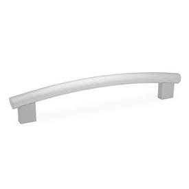 GN 666.4 Tubular Arch Handles, Tube Aluminum / Stainless Steel Finish: ES - Anodized, natural color