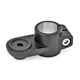 GN 274 Swivel Clamp Connectors, Aluminum Type: MZ - With centering step<br />Finish: SW - Black, RAL 9005, textured finish