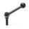 GN 6337.3 Adjustable Clamping Levers, Steel, with External Thread, Push to Disengage Type: N - Angled lever