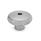 GN 5335 Star Knobs, Stainless Steel AISI 303, matte shot-blasted Type: D - With threaded through bore