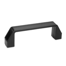 GN 528 Cabinet U-Handles, Plastic Material: PA - Plastic<br />Color: SW - Black, RAL 9005, matte finish