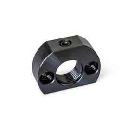 GN 612.1 Mounting Blocks, Steel Type: A - Mounting hole parallel to plunger