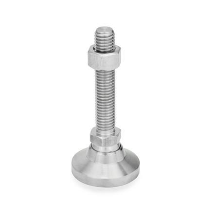 GN 343.6 Stainless Steel Leveling Feet, with Threaded Stud Type: OS - Without plastic cap