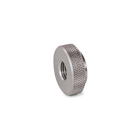 GN 827.1 Stainless Steel Knurled Nuts for Stainless Steel Adjusting Screws GN 827 