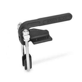 GN 852.1 Latch Type Toggle Clamps, Heavy Duty Type Type: T3 - With mounting holes, with U-bolt latch, with catch