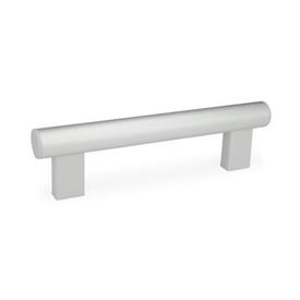 GN 666 Tubular Handles, Tube Aluminum / Stainless Steel Finish: ELG - Anodized, natural color
