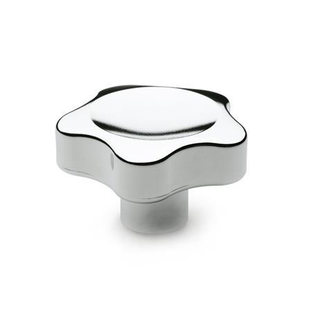 GN 5337.4 Star Knobs, Plastic, Chrome Plated 