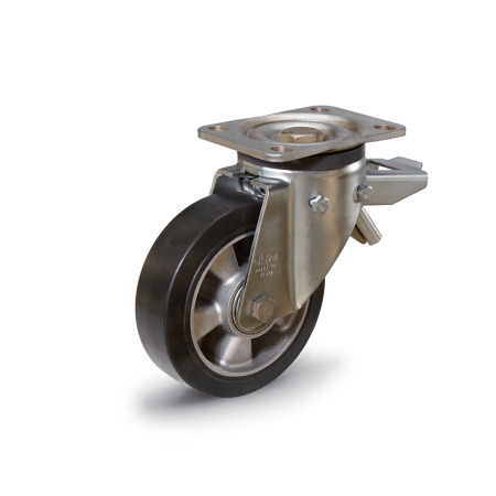 Ruote con supporto per medie portate
 GN 22875: Rivestimento in gomma, corpo ruota in alluminio, versione intermedia