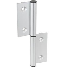 GN 2292 Hinges, Detachable, for Aluminum Profiles, with Guide Step Type: A - Exterior hinge leafs<br />Identification no.: C - With countersunk holes<br />l<sub>2</sub>: 162