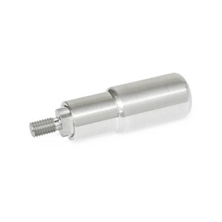 GN 798.4 Revolving Handles, Stainless Steel, Mounting from the Operator's Side Material: NI - Stainless steel