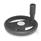 GN 9234 Handwheels, Aluminum, Powder Coated, for Linear Actuators Type: R - With revolving handle
Finish: SW - Black, RAL 9005, textured finish
d<sub>2</sub>: 125...160 - Spoked handwheel