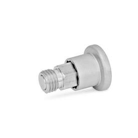 GN 822.7 Stainless Steel Mini Indexing Plungers Type: CN - with rest position, with Stainless Steel knob