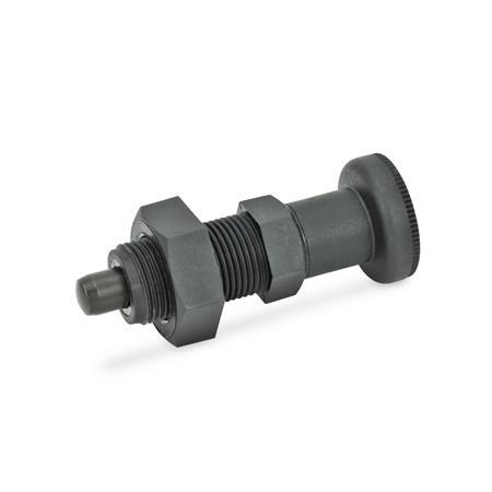 blau passiviert Form C: mit Rastsperre 1 St/ück GN 822.6-10-M16-C Stahl verzinkt Ganter Normelemente Rastbolzen l Kleine Ausf/ührung