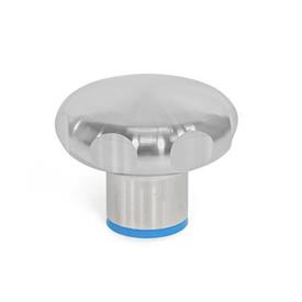 GN 5435 Star Knobs, Stainless Steel, Hygienic Design Finish: MT - Matte finish (Ra < 0.8 µm)<br />Material (Sealing ring): E - EPDM
