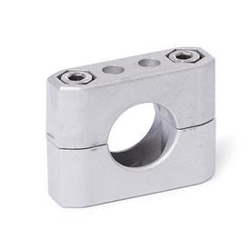 GN 231 Supports de tube, aluminium d<sub>1</sub> / s<sub>1</sub>: B - Alésage<br />Finition: BL - blanc, finition grenaillée mate