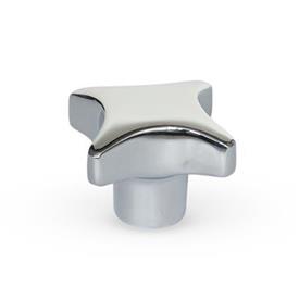 GN 6335 Boutons à main en inox, matériau n° AISI 316 (A4) Type: E - avec alésage borgne fileté