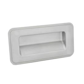 GN 7332 Stainless Steel Gripping Trays, Screw-In Type Type: C - Mounting from the back<br />Identification no.: 2 - With seal, black<br />Finish: GS - Matte shot-blasted