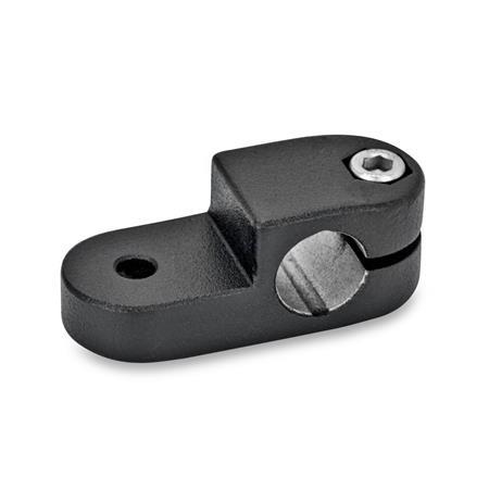 GN 277 Swivel Clamp Connectors, Aluminum Finish: SW - Black, RAL 9005, textured finish