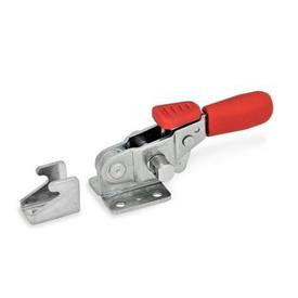 GN 851.3 Stainless Steel Latch Type Toggle Clamps, with Safety Hook, with Pulling Action Type: T - Without square U-bolt, with catch<br />Material: A4 - Stainless steel