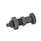 GN 617.2 Indexing Plungers, Plastic, Plunger Pin Steel, with and without Rest Position Type: BK - Without rest position, with lock nut