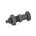 Indexing Plungers, Threaded Body Plastic, Plunger Pin Steel