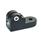 GN 275 Swivel Clamp Connectors, Aluminum Finish: SW - Black, RAL 9005, textured finish