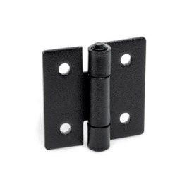 GN 136 Sheet Metal Hinges, Stainless Steel, Square or Vertically Elongated Material: NISW - Black, RAL 9005, textured finish<br />Type: B - With through-holes<br />Length: l2 (q) - square