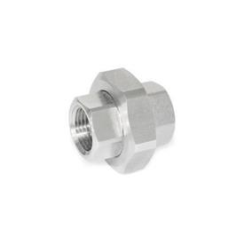 GN 7405 Strainer Fittings, Stainless Steel Type: A - Fitting with internal thread, on both ends