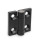 GN 437.4 Hinges, Zinc Die Casting, with Detent Identification no.: 3 - Holding torque 2,5 Nm
Color: SW - Black, RAL 9005, textured finish