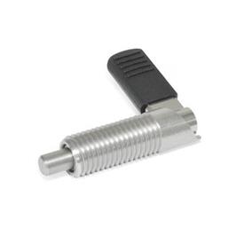 GN 721.5 Stainless Steel Cam Action Indexing Plungers, without Locking Function Type: RB - Right-hand lock, with plastic cap