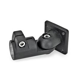 GN 282 Gelenk-Klemmverbinder, Aluminium Form: T - Verstellung mit 15°-Teilung (Verzahnung)<br />Oberfläche: SW - schwarz, RAL 9005, strukturmatt
