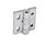 GN 235 Hinges, Zinc Die Casting, Adjustable Material: ZD - Zinc die casting
Type: DH - With through-holes, vertically adjustable
Finish: SR - Silver, RAL 9006, textured finish