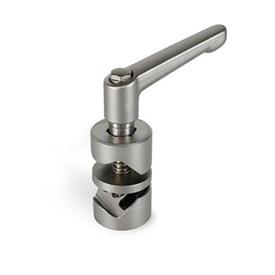 GN 490 Stainless Steel Swivel Clamp Connector Joints Type: B - With adjustable hand lever