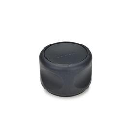 GN 624.5 Softline Control Knobs, Plastic, Bushing Stainless Steel Color of the cover cap: DSG - Black-gray, RAL 7021, matte finish