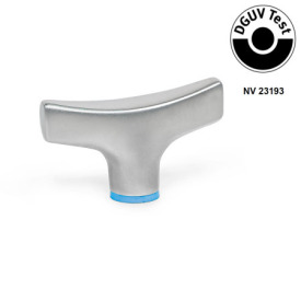 GN 8341 Flügelmuttern, Edelstahl, Hygienic Design Oberfläche: MT - mattiert (Ra < 0,8 µm)<br />Werkstoff (Dichtring): E - EPDM