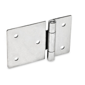 GN 136 Sheet Metal Hinges, Stainless Steel, Horizontally Elongated Material: A4 - Stainless steel<br />Type: B - With through-holes<br />Width: l1 (e) - on one side elongated