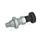 GN 717 Indexing Plungers, Steel, with Knob, with and without Rest Position Type: BK - Without rest position, with lock nut