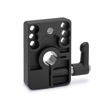 Clamping Plates GN 9734: Zinc Die Casting, for Configurable Linear Actuators