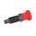 GN 817 Indexing Plungers, Steel, with Red Knob Type: B - Without rest position, without lock nut
Color: RT - Red, RAL 3000, matte finish