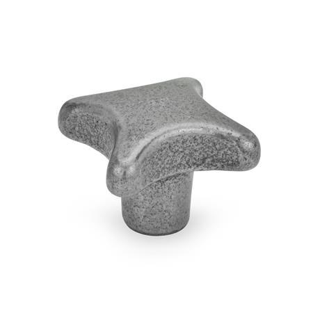 DIN 6335 Hand Knobs, Cast Iron Material: GG - Cast iron
Type: E - With threaded blind bore