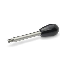 GN 310 Gear Lever Handles, Stainless Steel Type: D - Domed gear knobs GN 719<br />Material: NI - Stainless steel