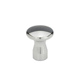 GN 75.5 Mushroom Shaped Knobs, Stainless Steel Type: D - With internal thread<br />Finish: PL - Highly polished