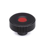 Knurled Knobs, Plastic, Cover Cap Colored