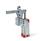 GN 862 Toggle Clamps, Steel, Pneumatic, with Angled Base Type: EPV - Solid clamping arm, with clasp for welding