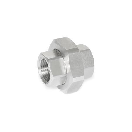 GN 7405 Stainless Steel Strainer Fittings Type: A - Fitting with female thread, on both ends