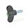GN 633 Wing Screws, Plastic, Threaded Stud Steel Color of the cover cap: DGN - Green, RAL 6017, matte finish