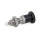 GN 81700 Indeksitapit, teräs / ruostumaton teräs, erityiskärki Tyyppi: BK - ilman lepoasentoa, lukitusmutterilla
Jousitapin tyyppi: KA - Pyöreä kärki, muovipinnoitettu
Materiaali: NI - Ruostumaton teräs