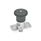 GN 822.9 Mini Indexing Plungers, Stainless Steel, with Flange for Surface Mounting, with and without Rest Position Type: C - With rest position, with plastic knob