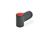GN 635 Galletti di serraggio, plastica, boccola filettata ottone Colore della calottina: DRT - rosso, RAL 3000, finitura mat
